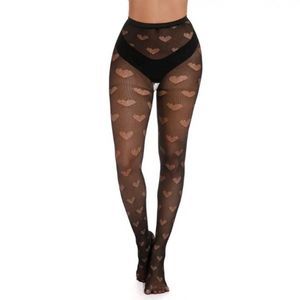 Women's Heart Pattern Hollow Out Fishnet Tights